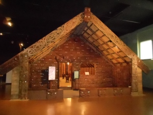 The Maori Meeting Hall: Visitors were asked to remove their shoes as a sign of respect before entering.
